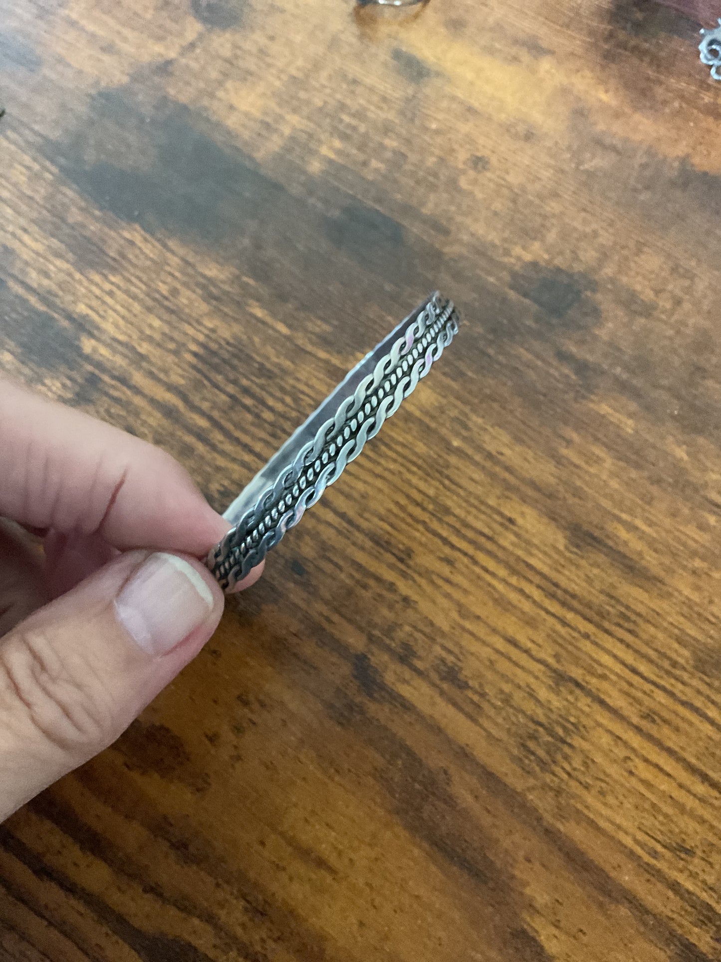 Live Sale #25 Sterling Bangle Size 8 1/2”