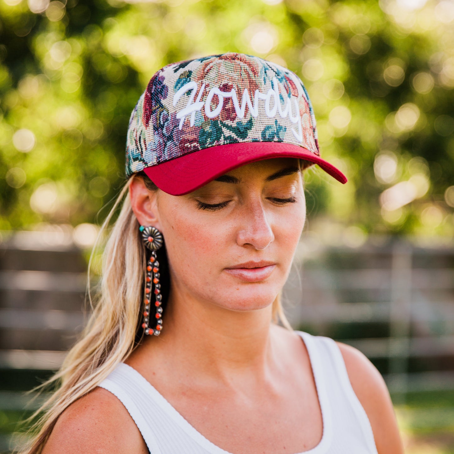 The Paisley | Howdy Embroidered Floral Hat