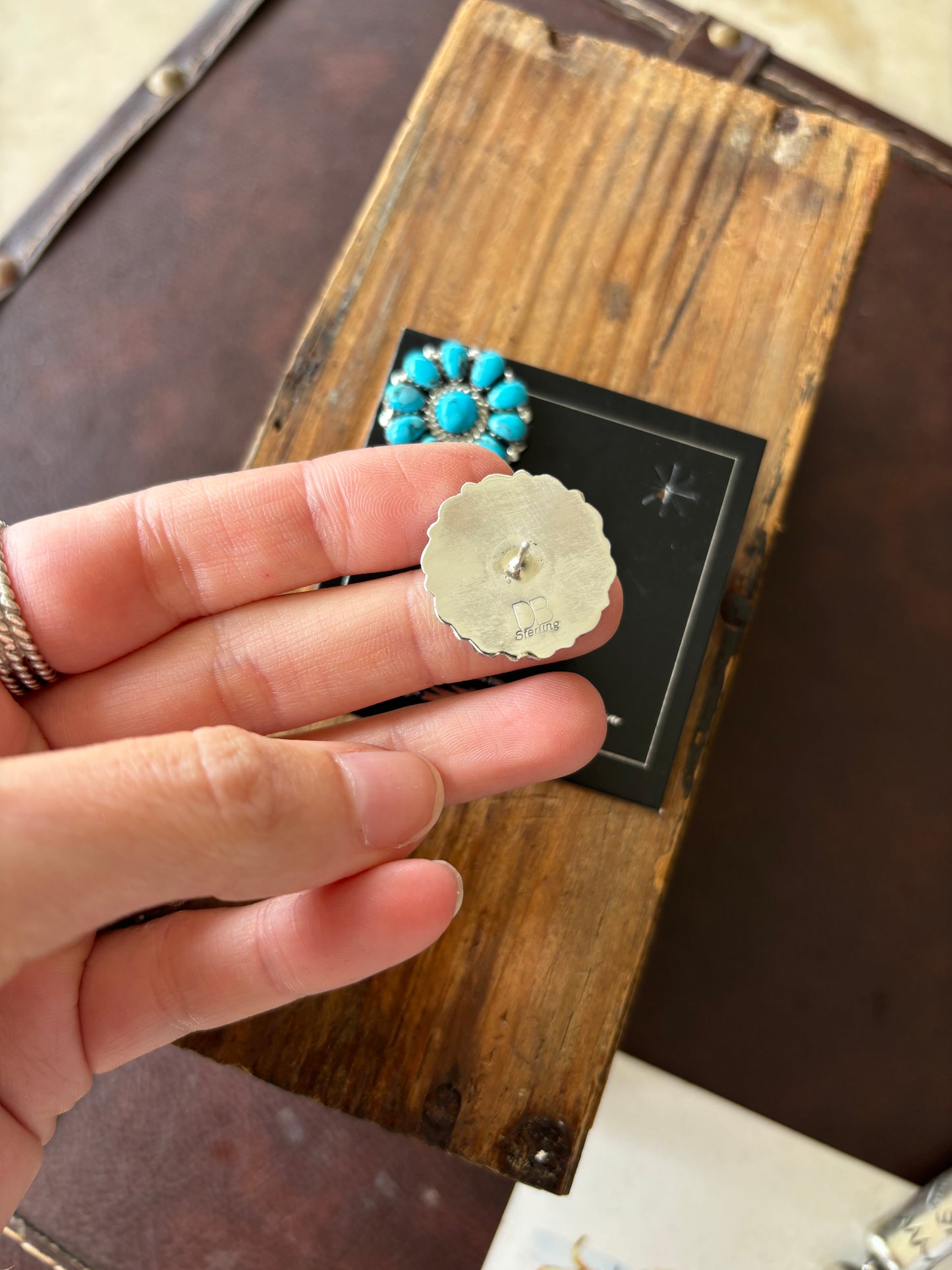 The Sonoma's | Sleeping Beauty Turquoise Cluster Stud Earrings by Davin Benally