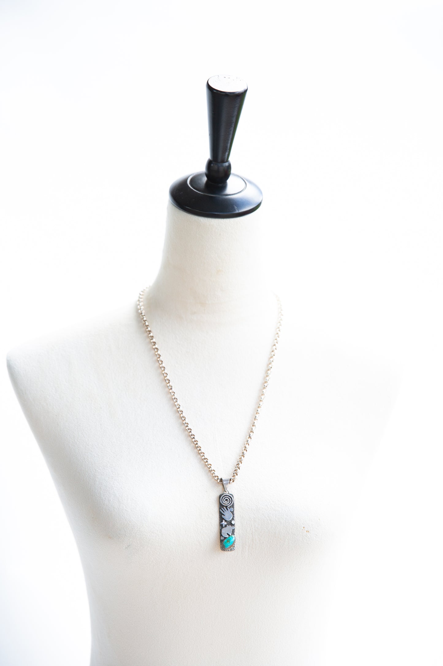 The Venza | Turquoise Storyteller Pendant + Chain Necklace Set by Alex Sanchez