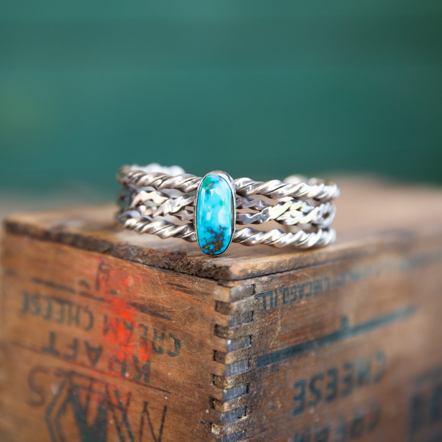 The Torino | Vintage Handmade TurquoiseCuff