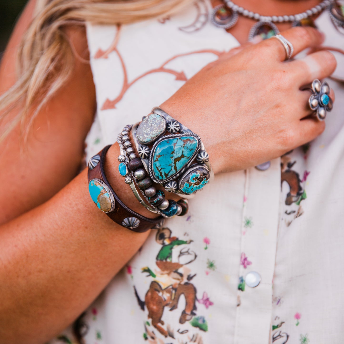The Boise | Vintage Turquoise Stacker Cuff
