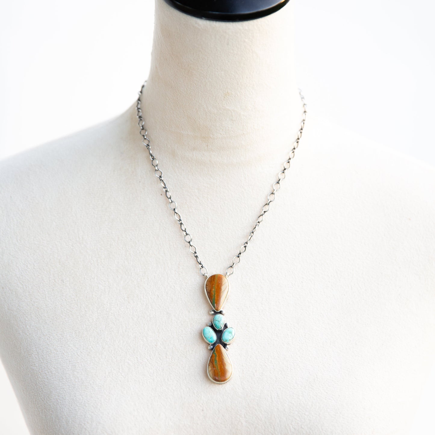 The Allegra | Royston Ribbon & Turquoise Necklace by Ella Peter