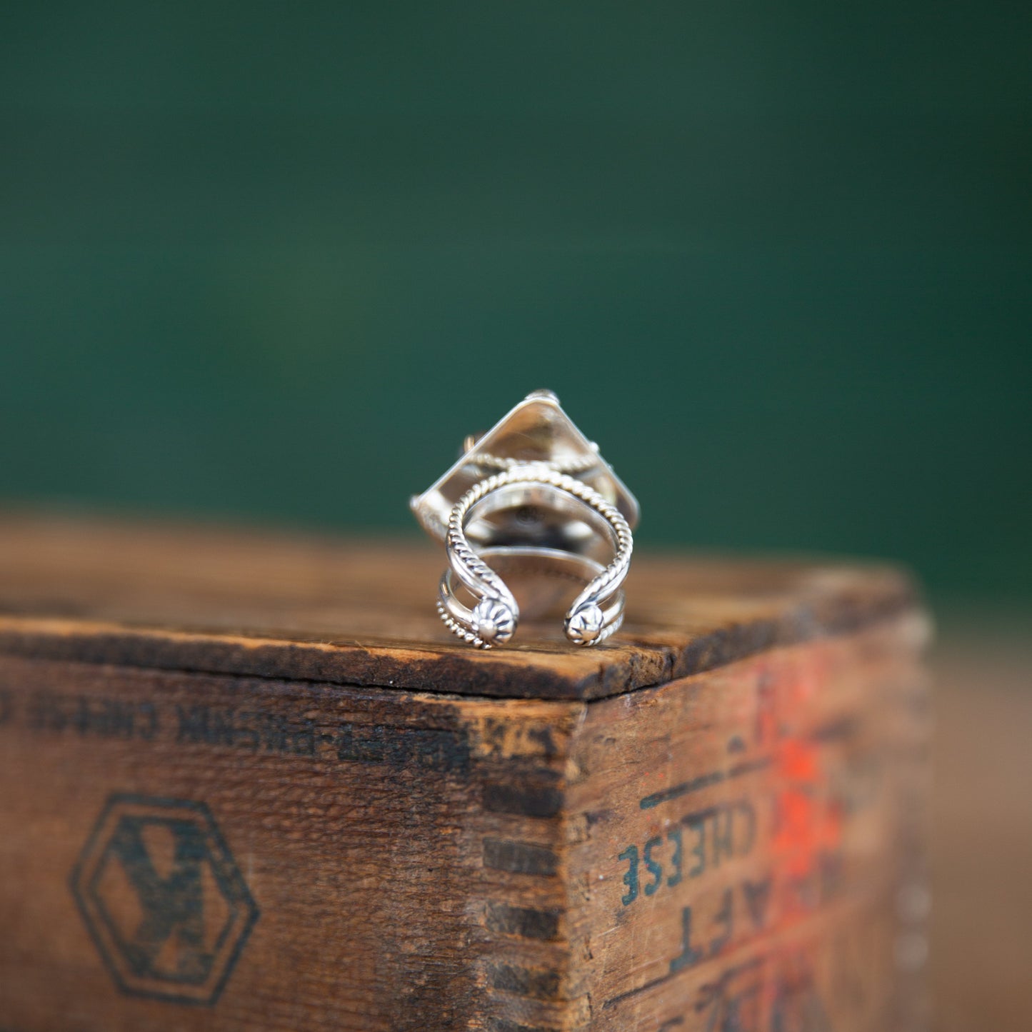 The Hawk | Harold Becenti Adjustable Kingman Cross Ring