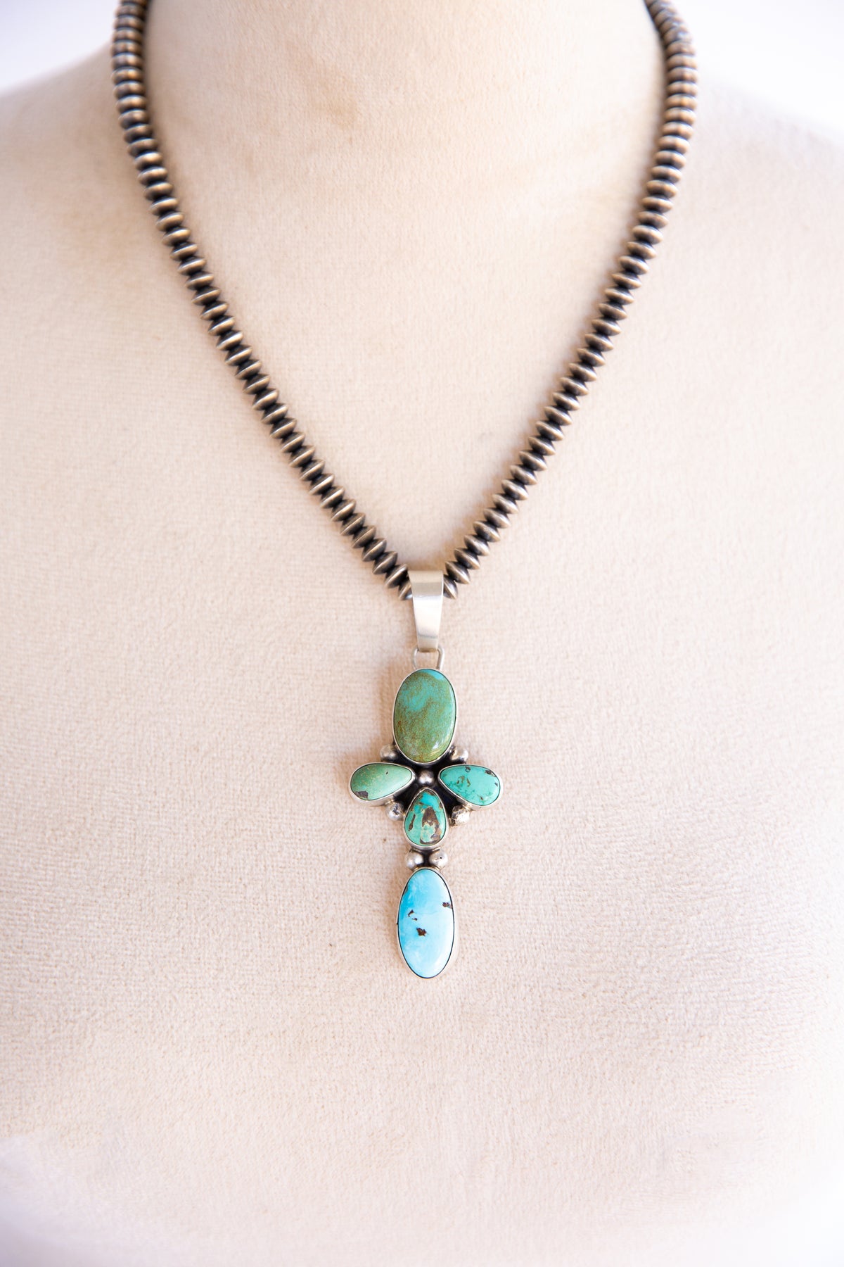 The Kendra | Turquoise Cross Pendant by Travis J.