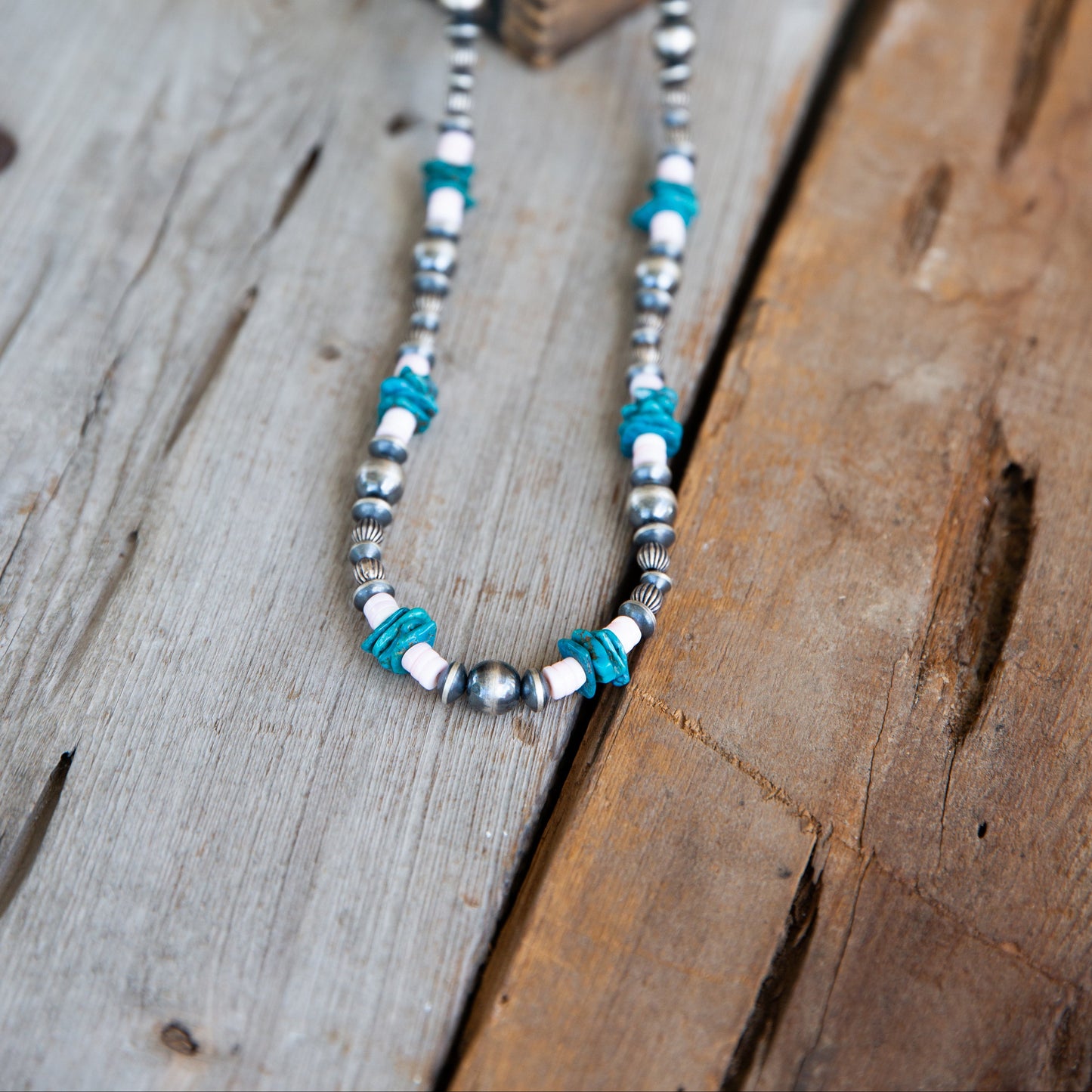 The Nova | Pink Conch & Turquoise Pearls by Chimney Butte