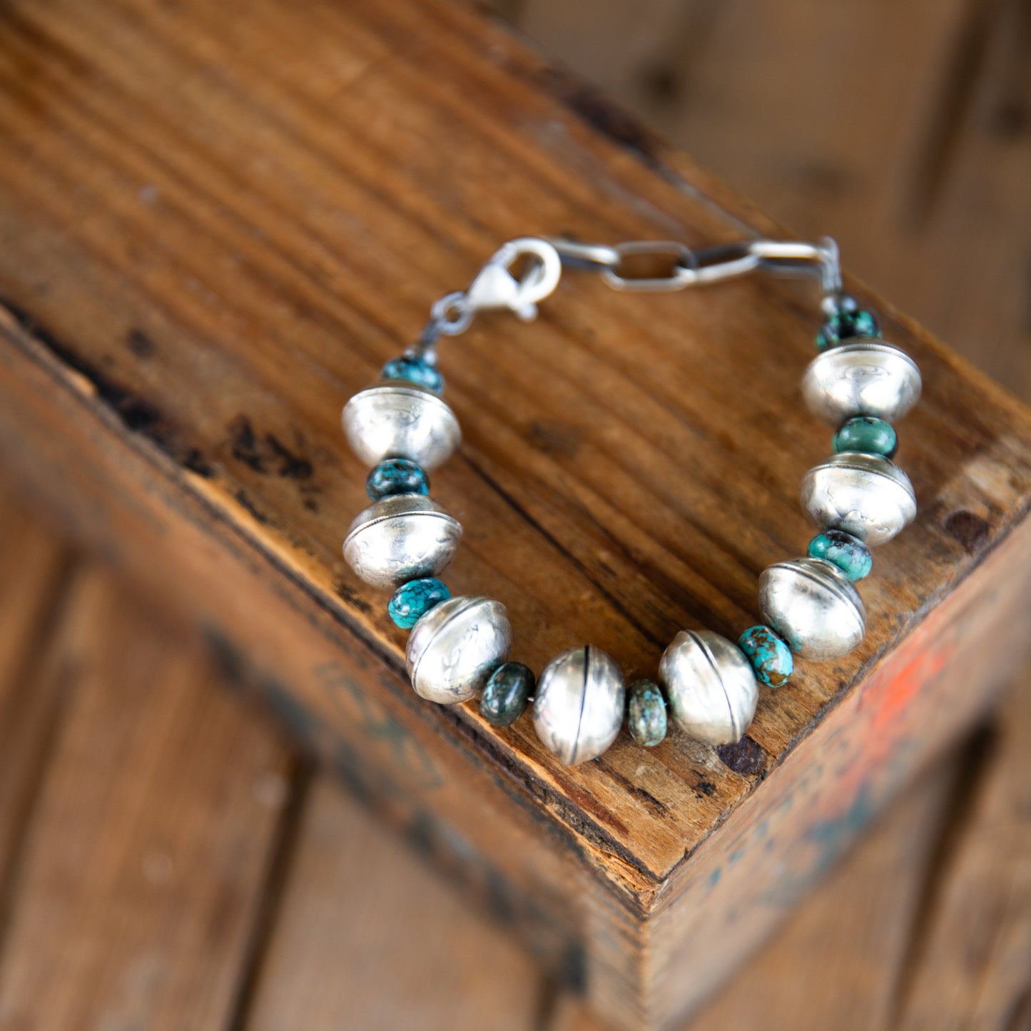 The Latimer | Handcrafted Mercury Dime and Turquoise Bracelet