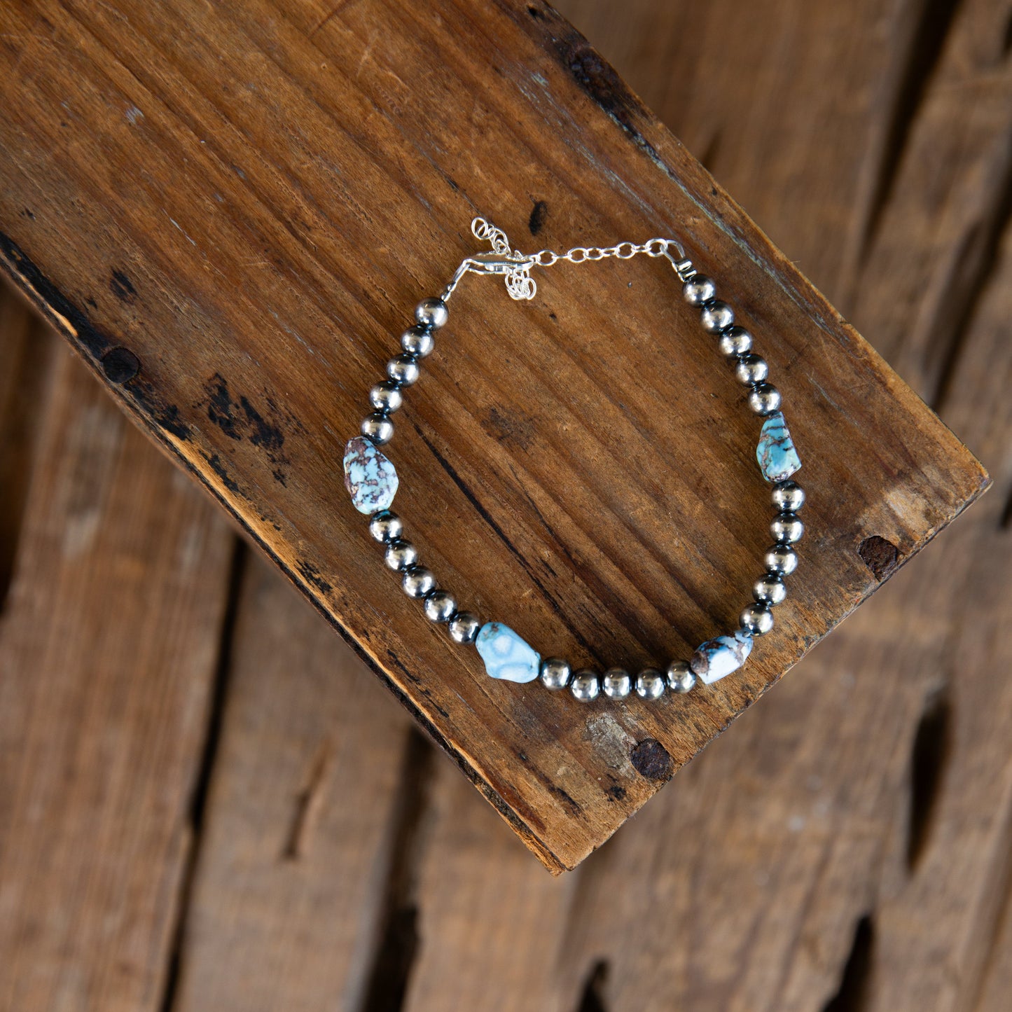 The Augusta | Golden Hills & Sterling Pearl Bracelet