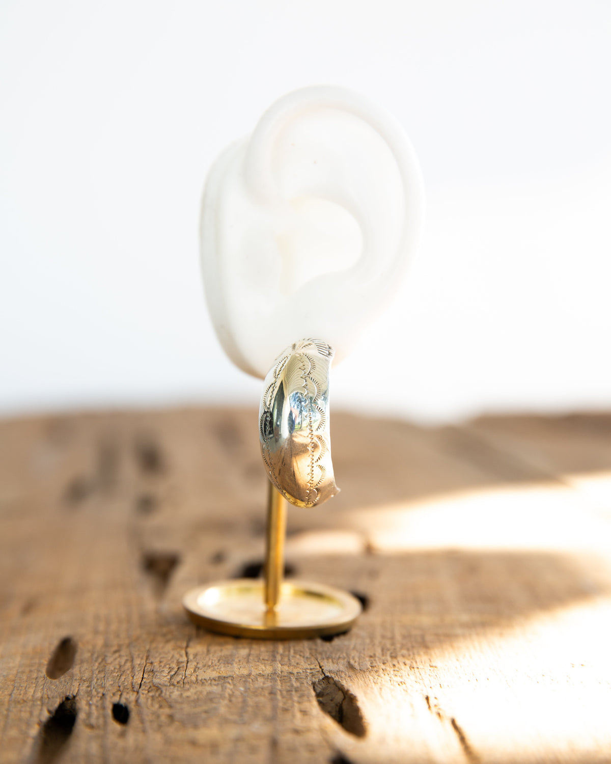 The Denning's | Sterling Sterling Half Hoops by Louise Bighand