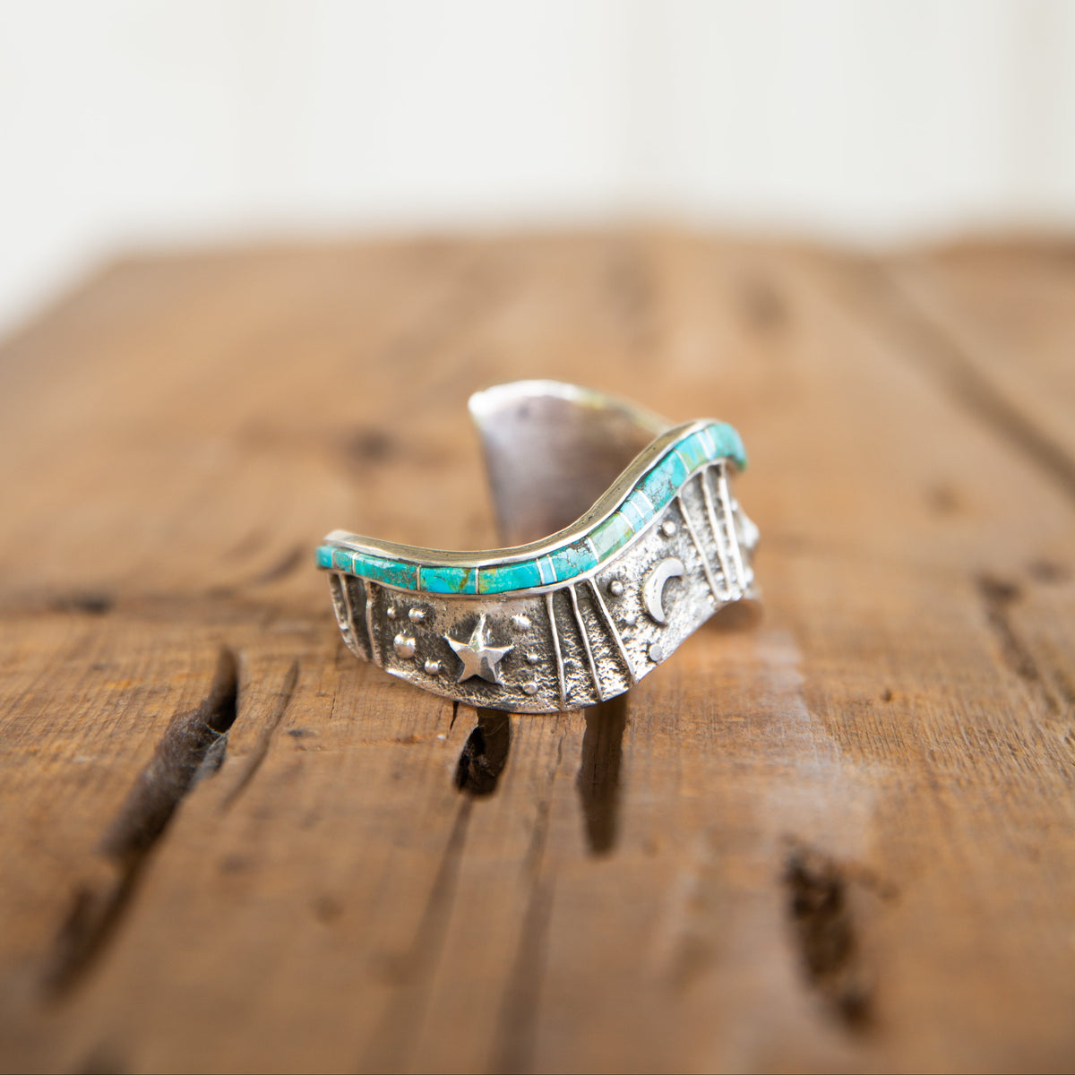 The Panora | Sterling and Turquoise Cuff by Merle House