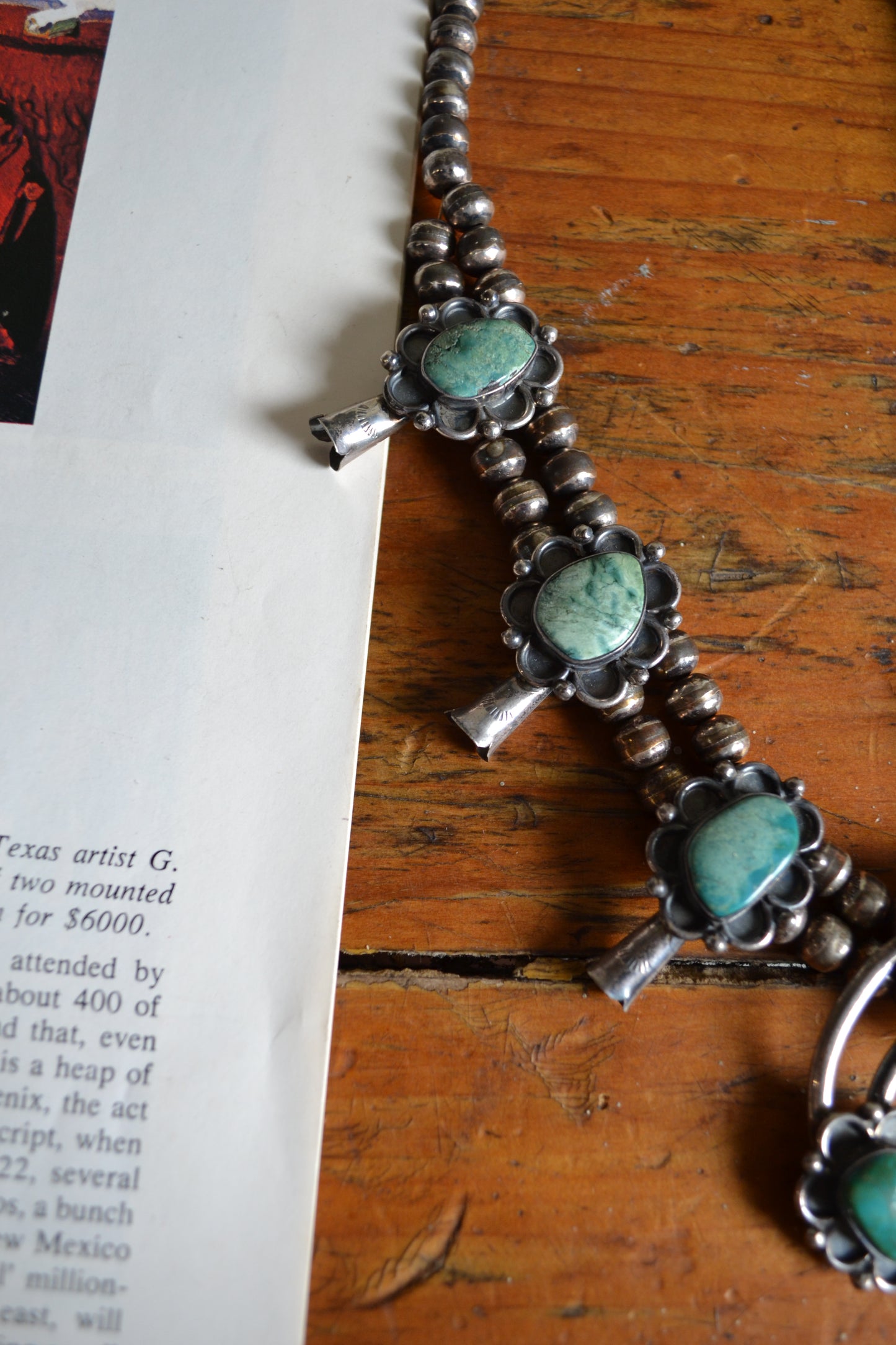 The Alston | Vintage Turquoise Squash Blossom Necklace