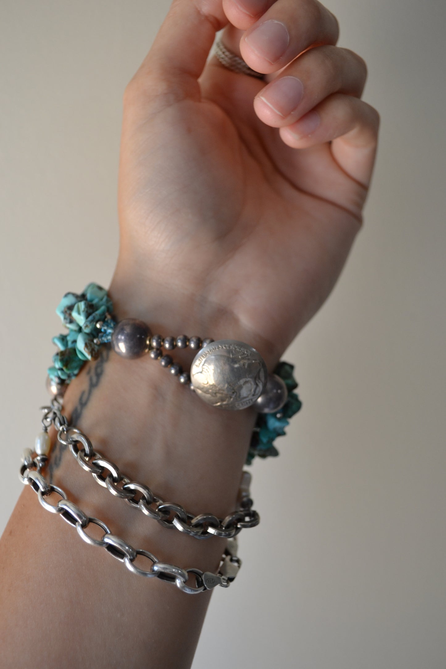 The Flora 4 Strand Turquoise Bracelet