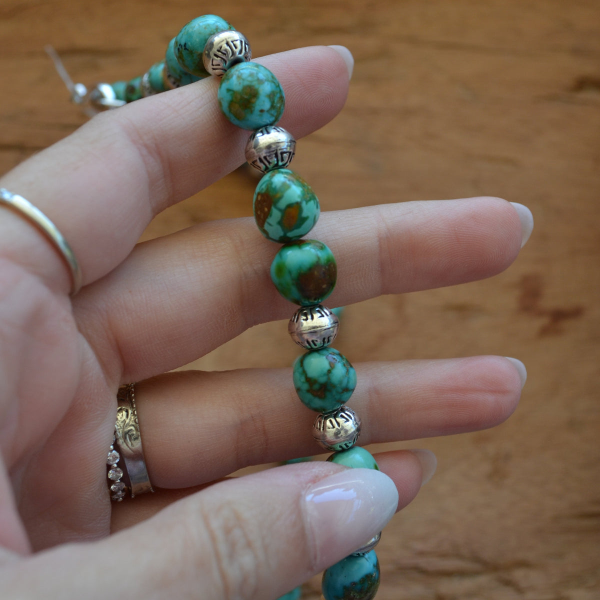 The Reagan | Natural Sonoran Turquoise & Handcrafted Bead Necklace
