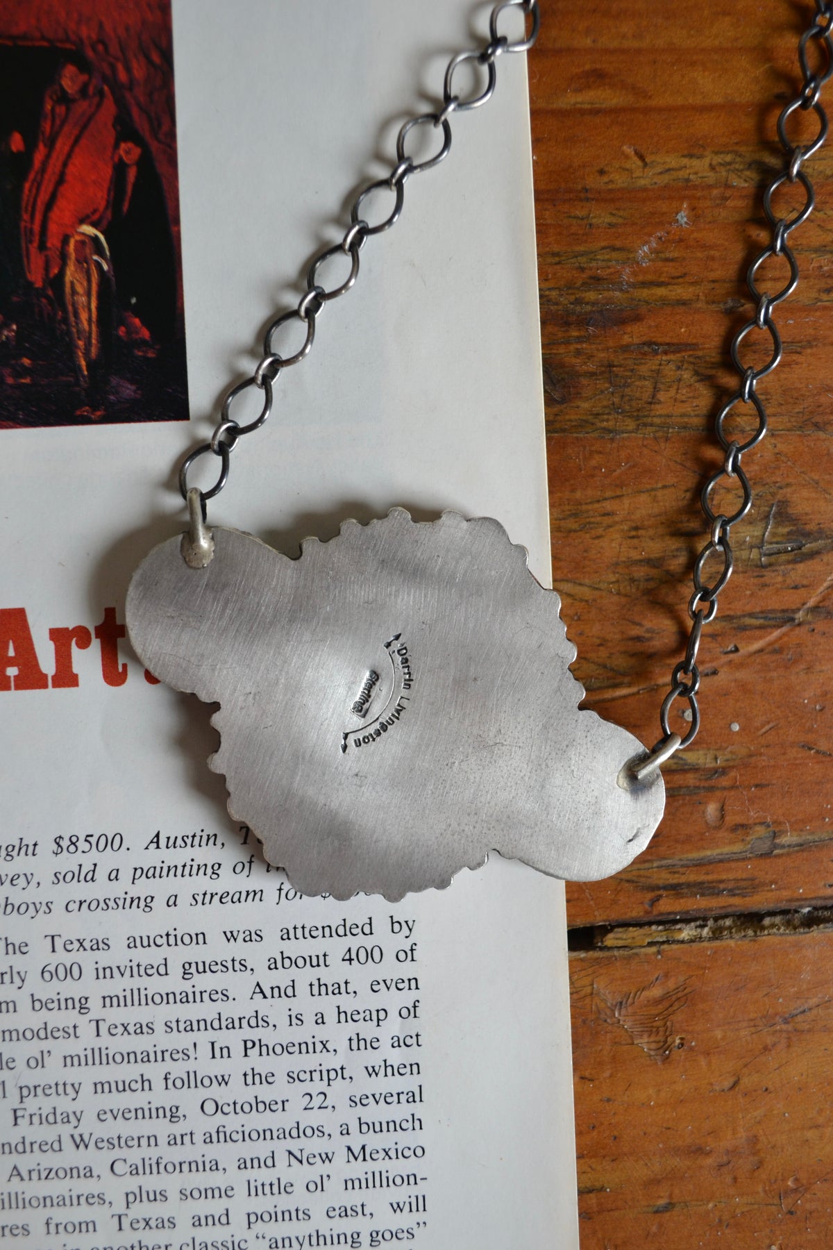 The Toluca | Red Coral Liberty Coin Necklace by Darrin Livingston