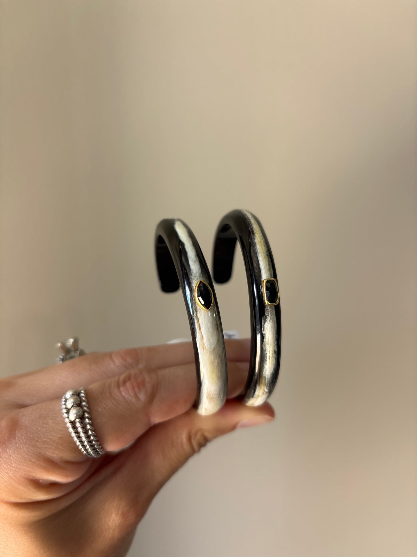 The Ortega Buffalo Horn Cuffs