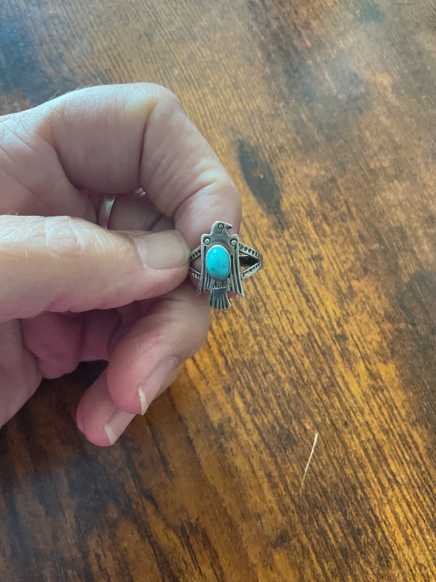 Live Sale #30 Thunderbird Ring Size 5