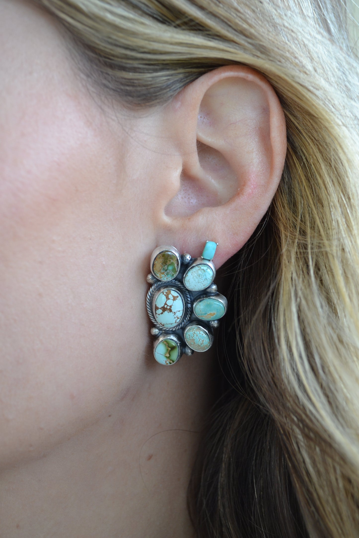 The Sheridan's | Royston Turquoise Cluster Studs by Sheila