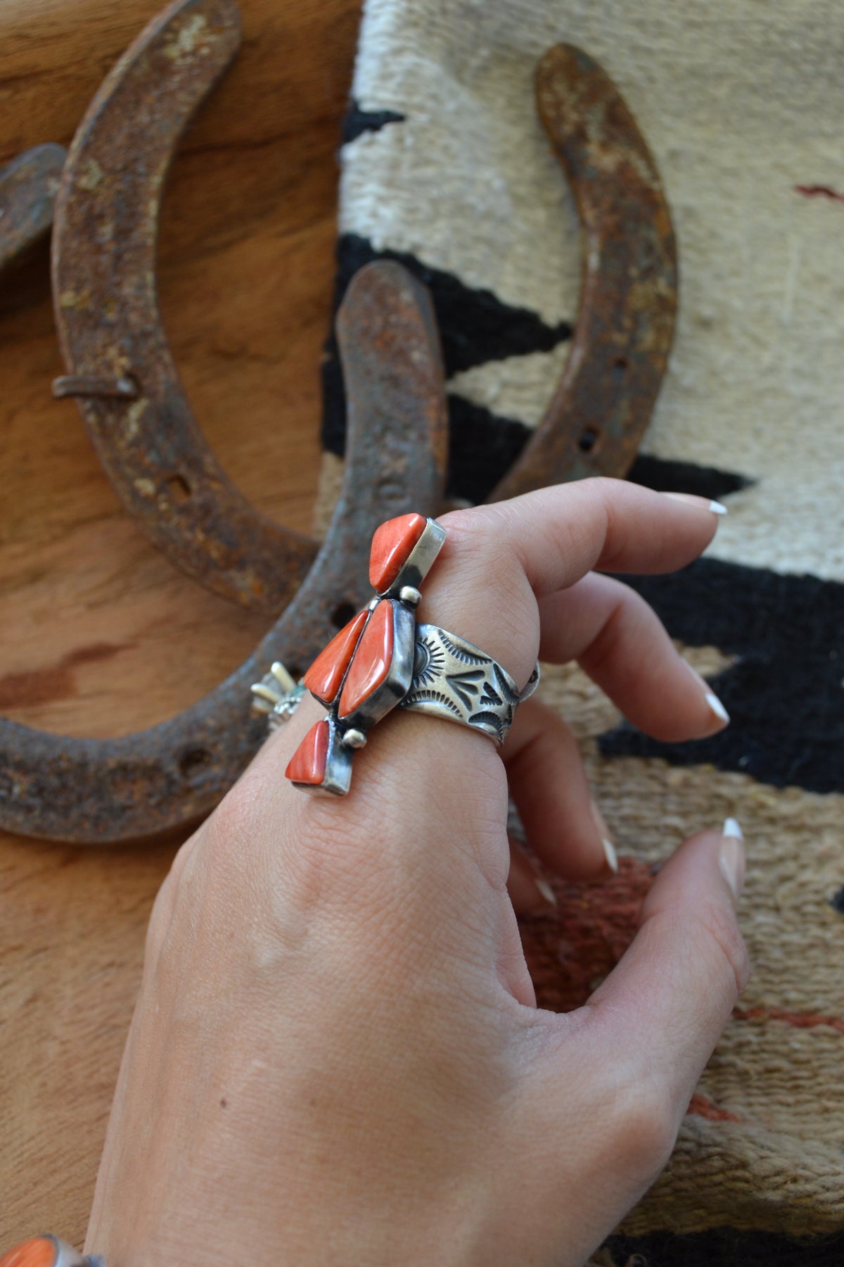 The Chavez | Orange Spiny Ring by Bernyse Chavez - Size 7