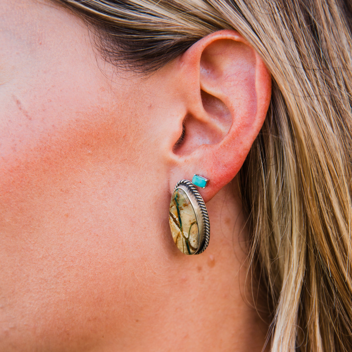The Galliano's | Royston Ribbon Stud Earrings by Chassity Belone