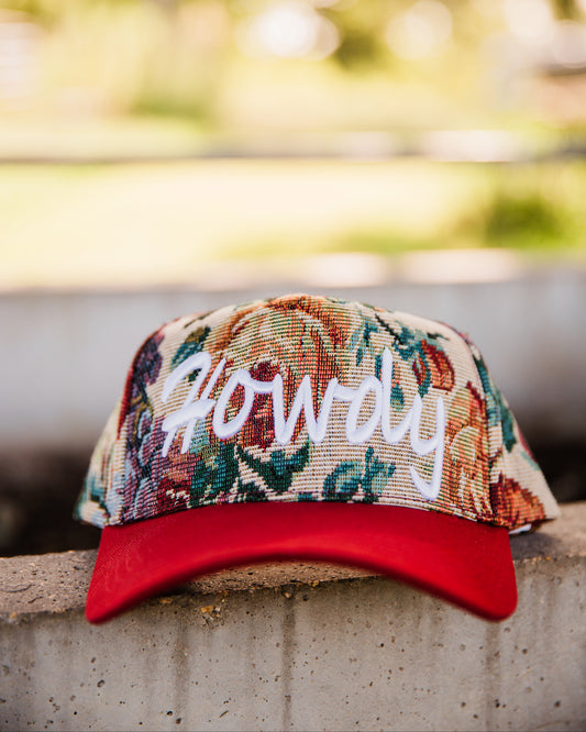 The Paisley |  Howdy Embroidered Floral Hat