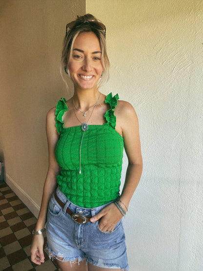 The Rambler Tank in Green LARGE