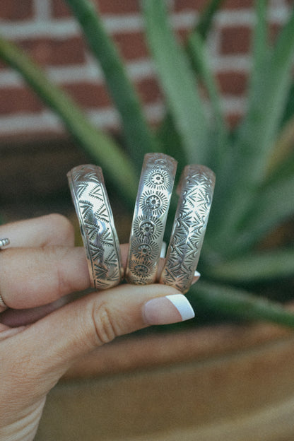 The Nova | Stamped Silver Baby Cuff by Nova Ashley