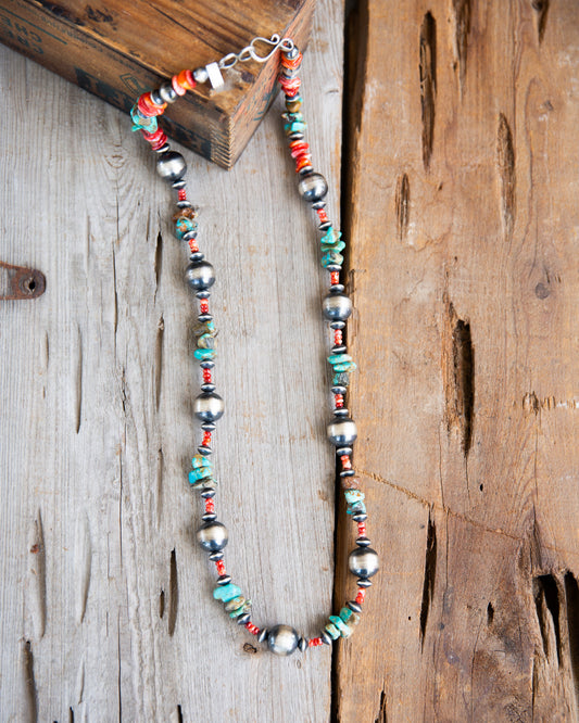 The Emerado | Red Spiny & Turquoise Pearls by Chimney Butte