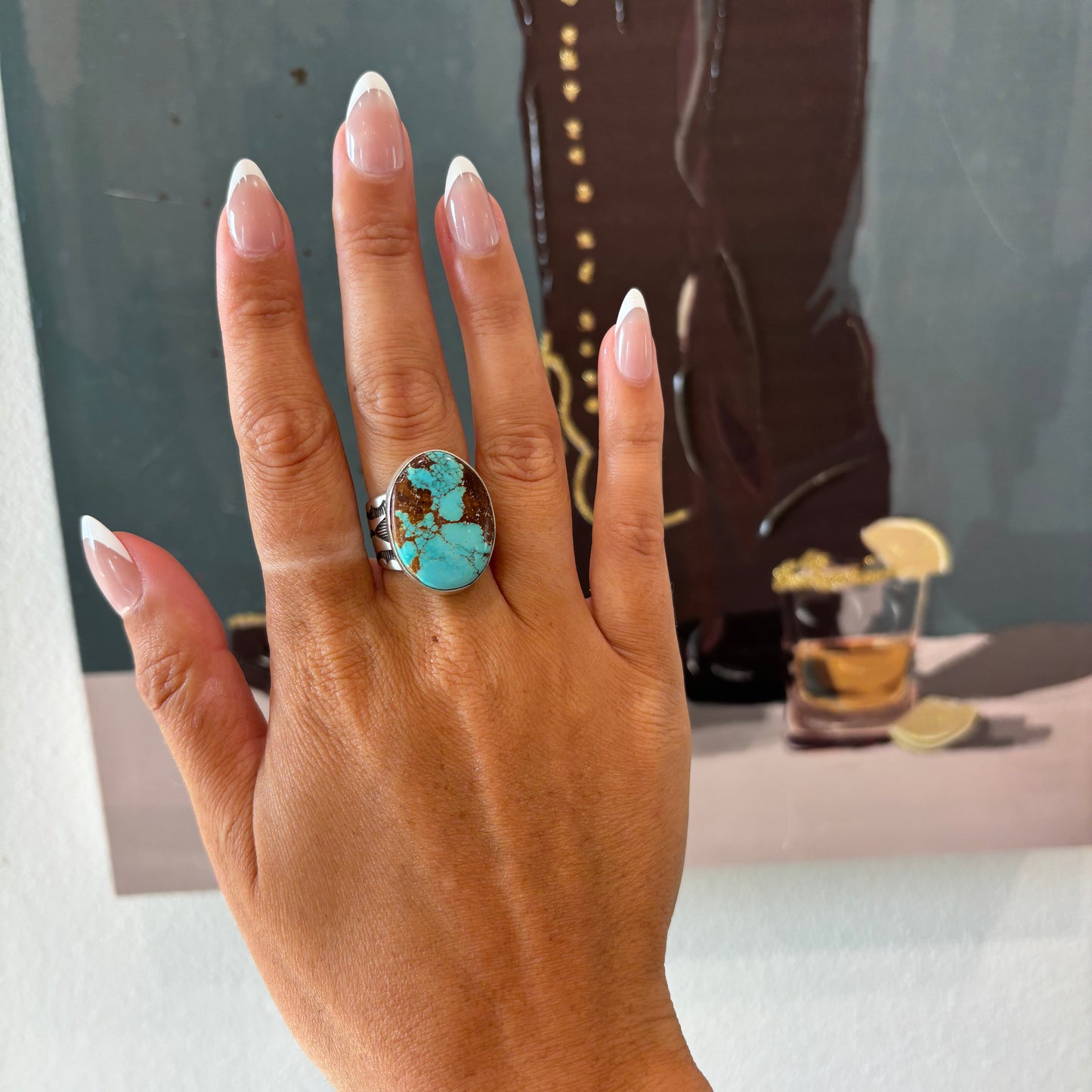 The Adele | Turquoise Ring By Russell Sam - Size 8.5
