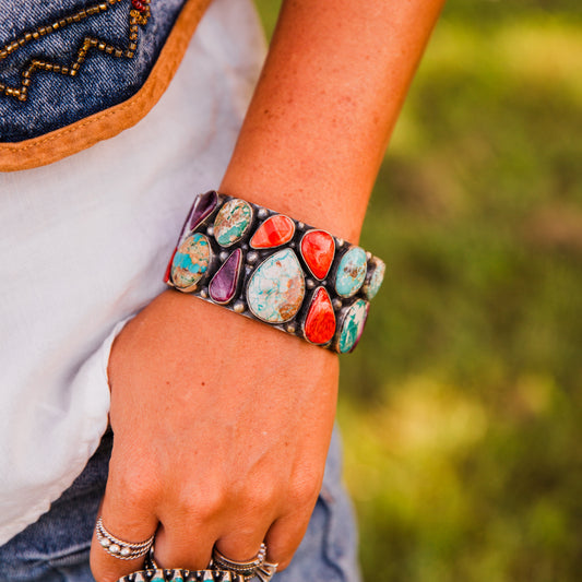 The Luray | Multi Stone Cuff by Annie Spencer