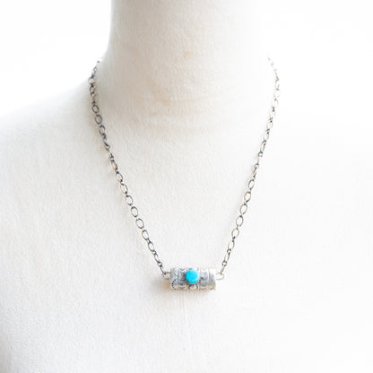 The Yori | Turquoise Barrel Necklace by Harold Tahe