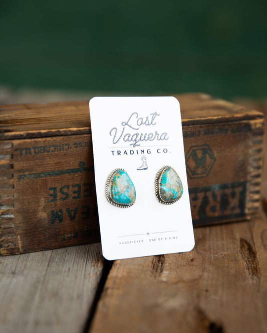 The Jude's | Kingman Turquoise Studs by Donovan Nez