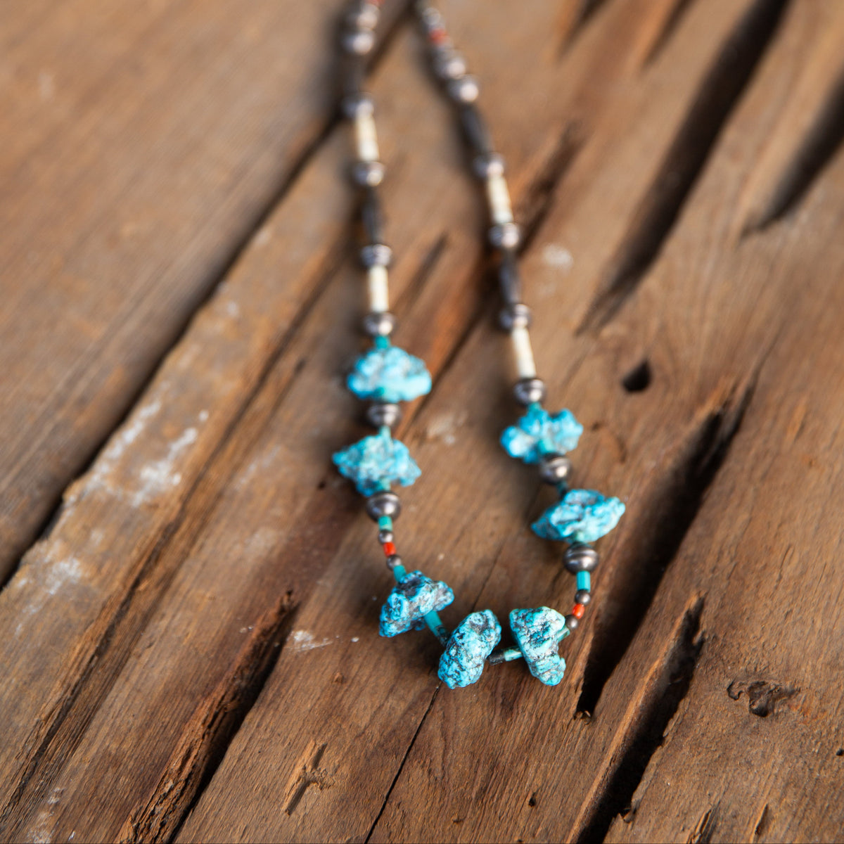 The Sweeny | 17" Vintage & Red Coral Necklace