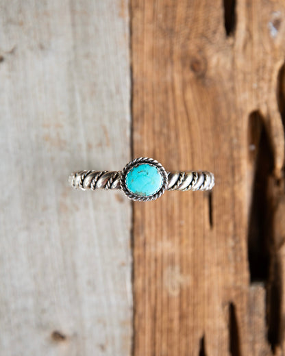 The Tsosie | Twist Wire Turquoise Cuff by Caroline Tsosie