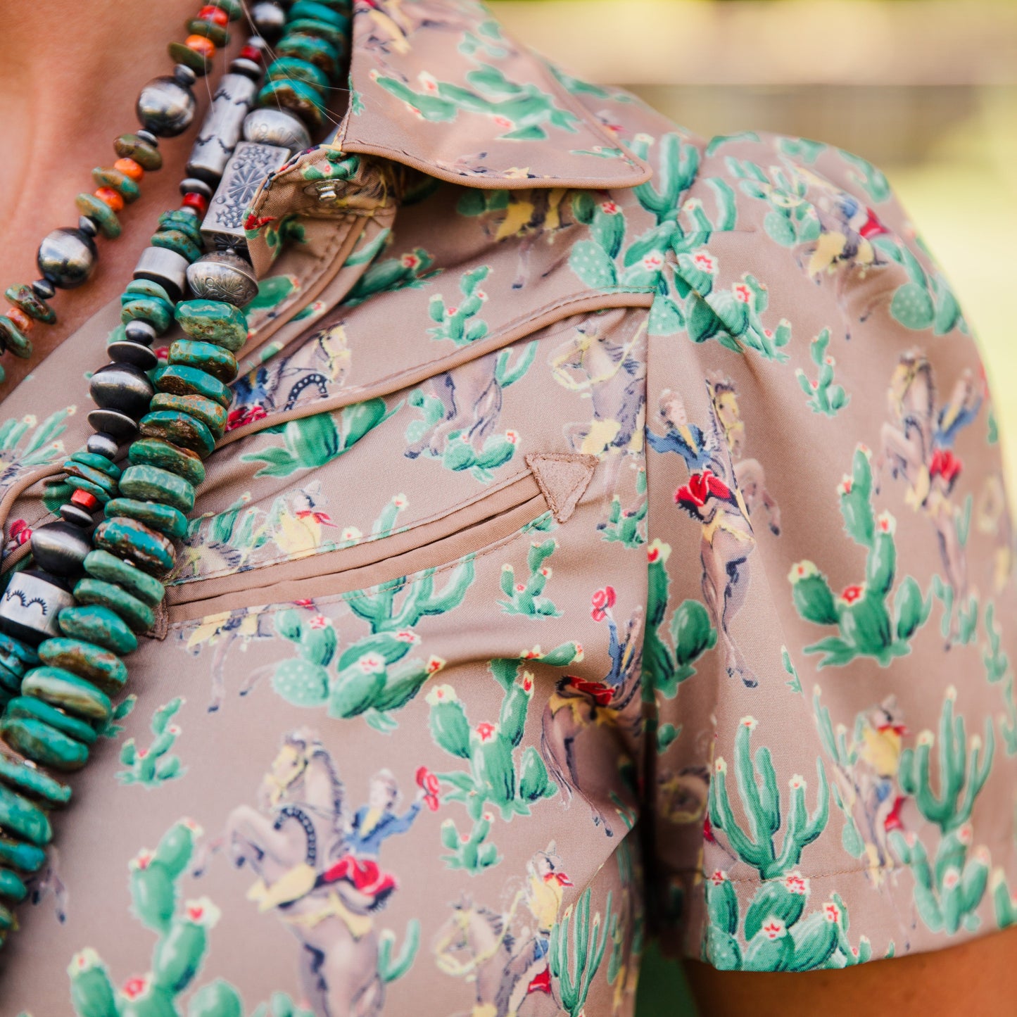 The Dayton | Pearl Snap Western Print Top