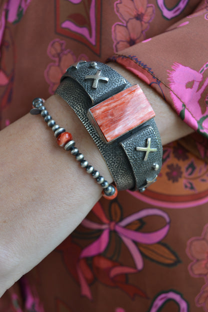 Emer Thompson native made spiny oyster cuff bracelet