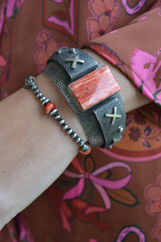 Emer Thompson native made spiny oyster cuff bracelet