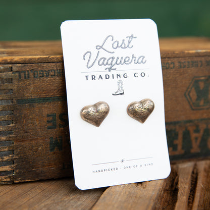 The Teagan’s | Vintage Heart Stud Earrings