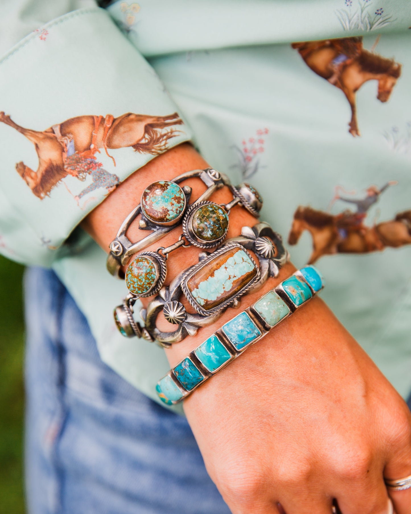 The Cuero | Turquoise Link Bracelet