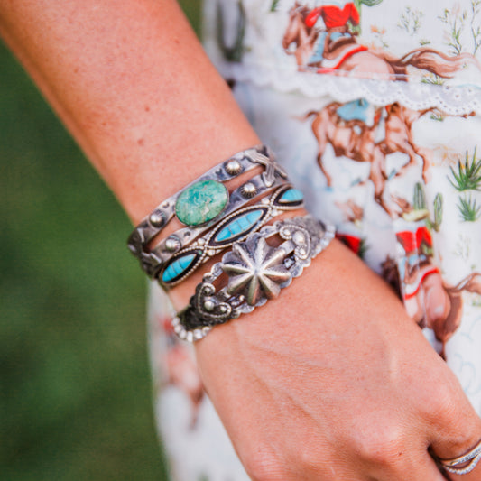 The Pamona | Vintage Silver Concho Heart Cuff