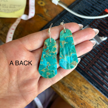 The Toma's | Turquoise Slab Earrings FLAWED