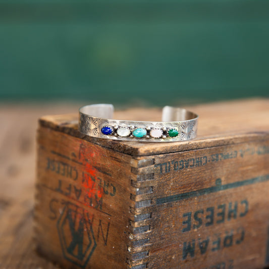 The Pacifia | Vintage Multi Stone Cuff