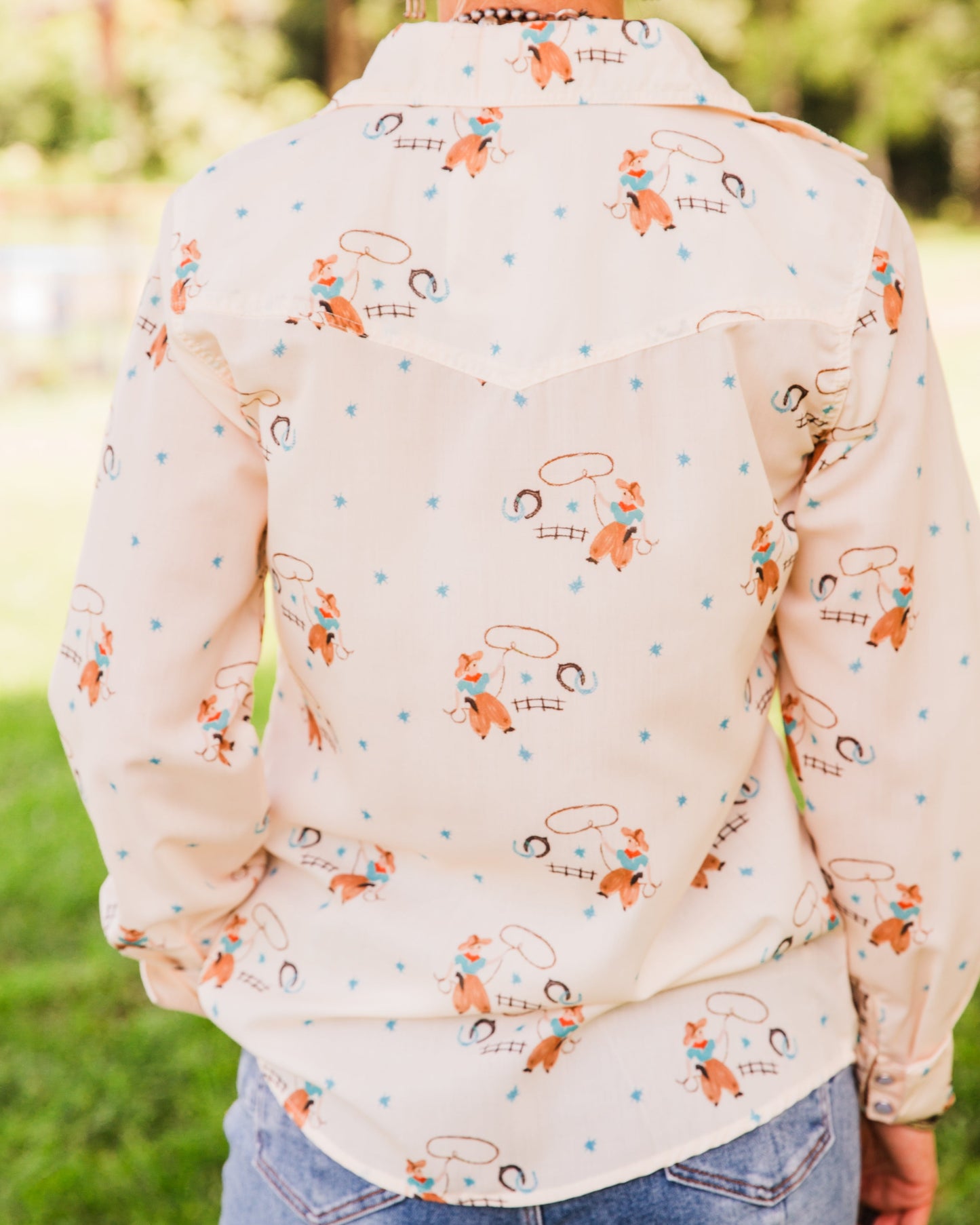 The Cassidy | Pearl Snap Long Sleeve Top MEDIUM