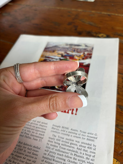 The Libelula Red Spiny Adjustable Ring