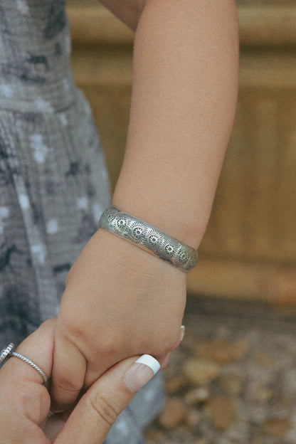 The Nova | Stamped Silver Baby Cuff by Nova Ashley