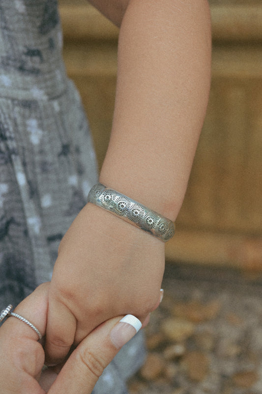 The Nova | Stamped Silver Baby Cuff by Nova Ashley