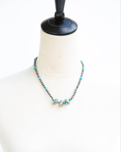 The Wiota | Mercury Dime Necklace & Turquoise Necklace