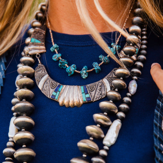 The Sadler | Vintage Lapis & Turquoise Necklace