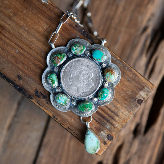 The Dynasty | Sonoran Silver Dollar Coin Necklace by Lyle Piaso