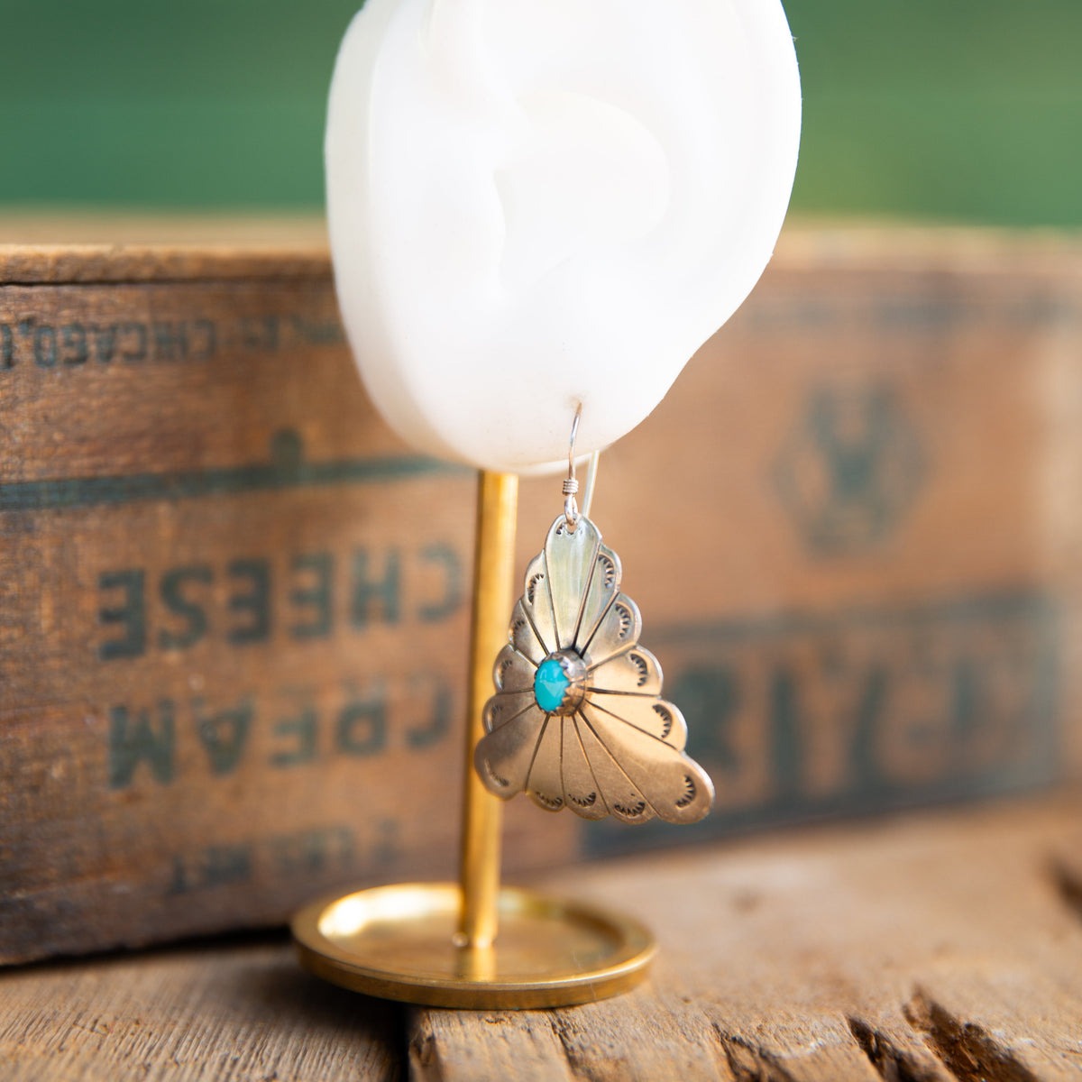 The Granada's | Vintage Turquoise Triangle Earrings