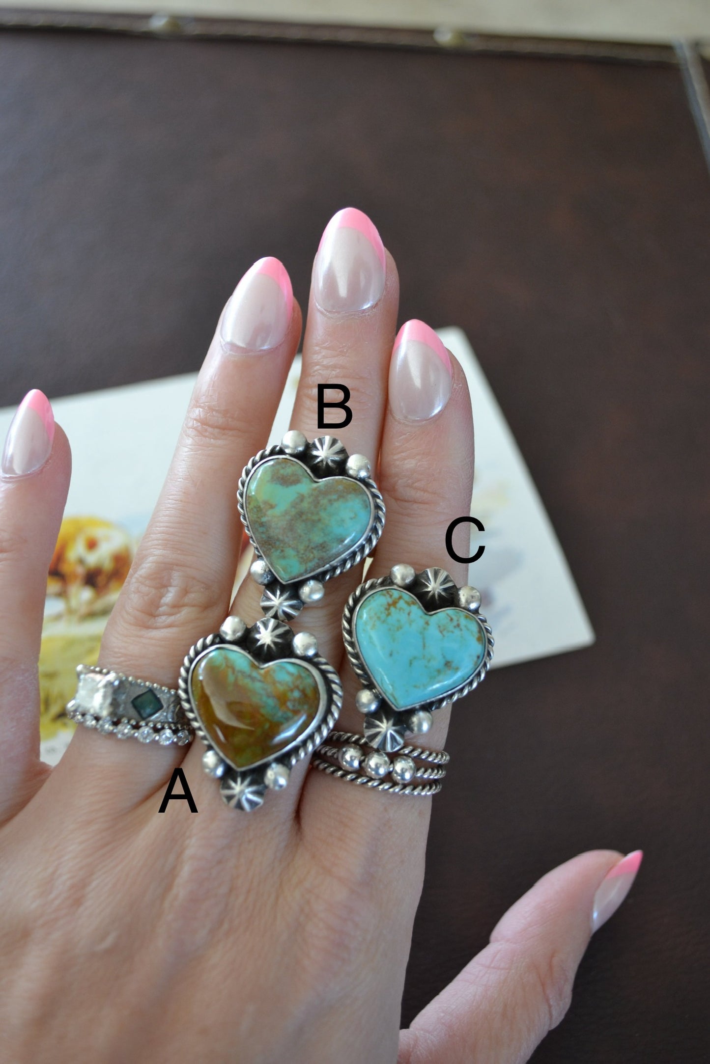 The Addison Adjustable Heart Ring (Multiple Stone Options Available)